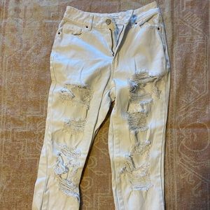 White Distressed PacSun Jeans